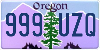 OR license plate 999UZQ