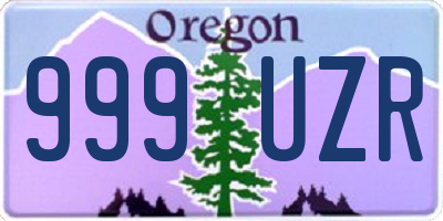 OR license plate 999UZR