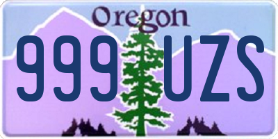 OR license plate 999UZS