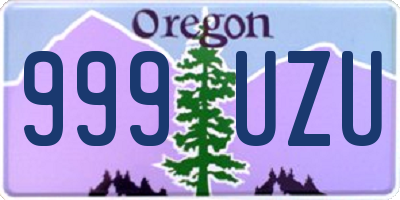 OR license plate 999UZU