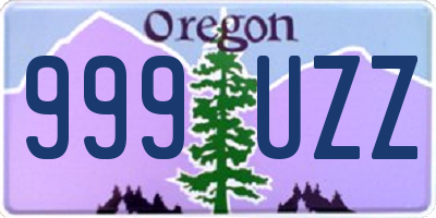 OR license plate 999UZZ