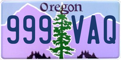 OR license plate 999VAQ