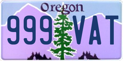 OR license plate 999VAT