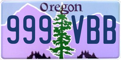 OR license plate 999VBB