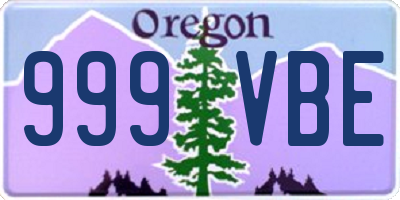 OR license plate 999VBE