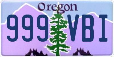 OR license plate 999VBI