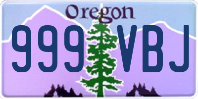 OR license plate 999VBJ