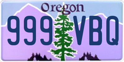 OR license plate 999VBQ