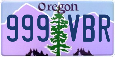 OR license plate 999VBR