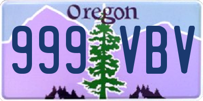 OR license plate 999VBV