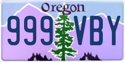 OR license plate 999VBY