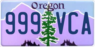 OR license plate 999VCA