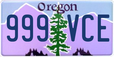 OR license plate 999VCE