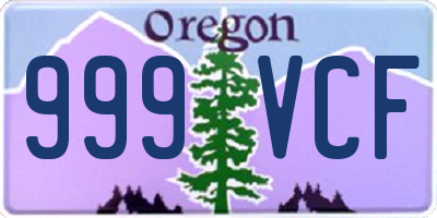 OR license plate 999VCF