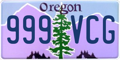 OR license plate 999VCG