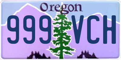 OR license plate 999VCH