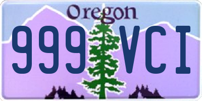 OR license plate 999VCI