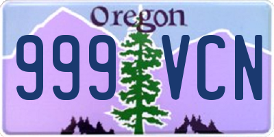 OR license plate 999VCN