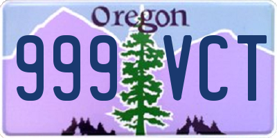 OR license plate 999VCT