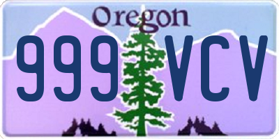 OR license plate 999VCV