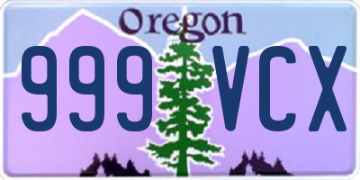 OR license plate 999VCX