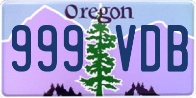 OR license plate 999VDB