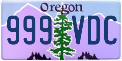 OR license plate 999VDC