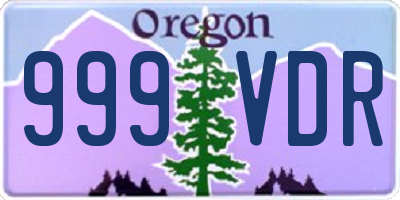 OR license plate 999VDR