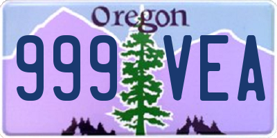 OR license plate 999VEA