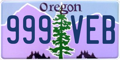 OR license plate 999VEB