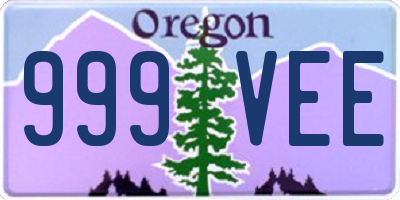 OR license plate 999VEE