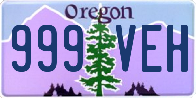 OR license plate 999VEH