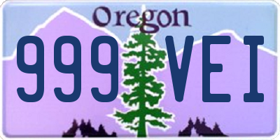 OR license plate 999VEI