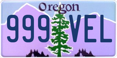 OR license plate 999VEL