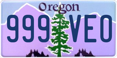 OR license plate 999VEO