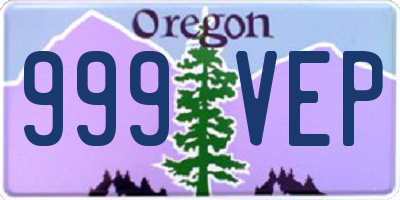 OR license plate 999VEP