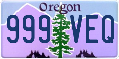 OR license plate 999VEQ