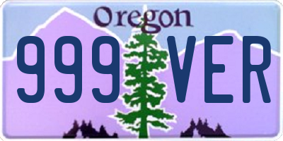 OR license plate 999VER