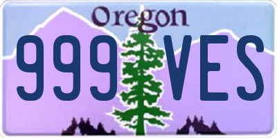 OR license plate 999VES