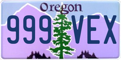 OR license plate 999VEX