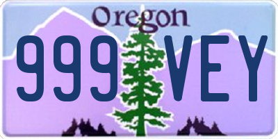 OR license plate 999VEY