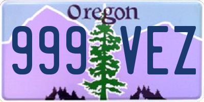 OR license plate 999VEZ