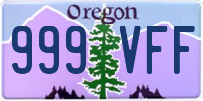 OR license plate 999VFF