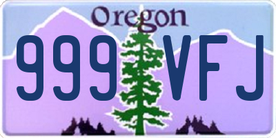 OR license plate 999VFJ