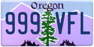 OR license plate 999VFL