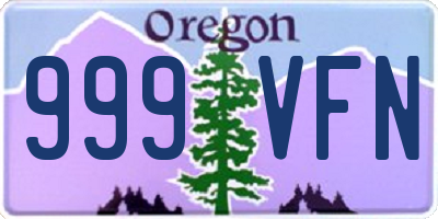 OR license plate 999VFN