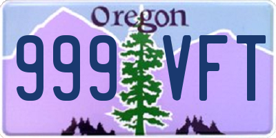OR license plate 999VFT