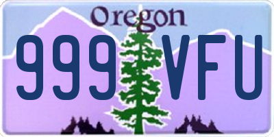 OR license plate 999VFU