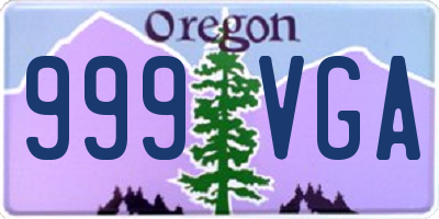 OR license plate 999VGA