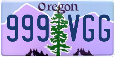 OR license plate 999VGG